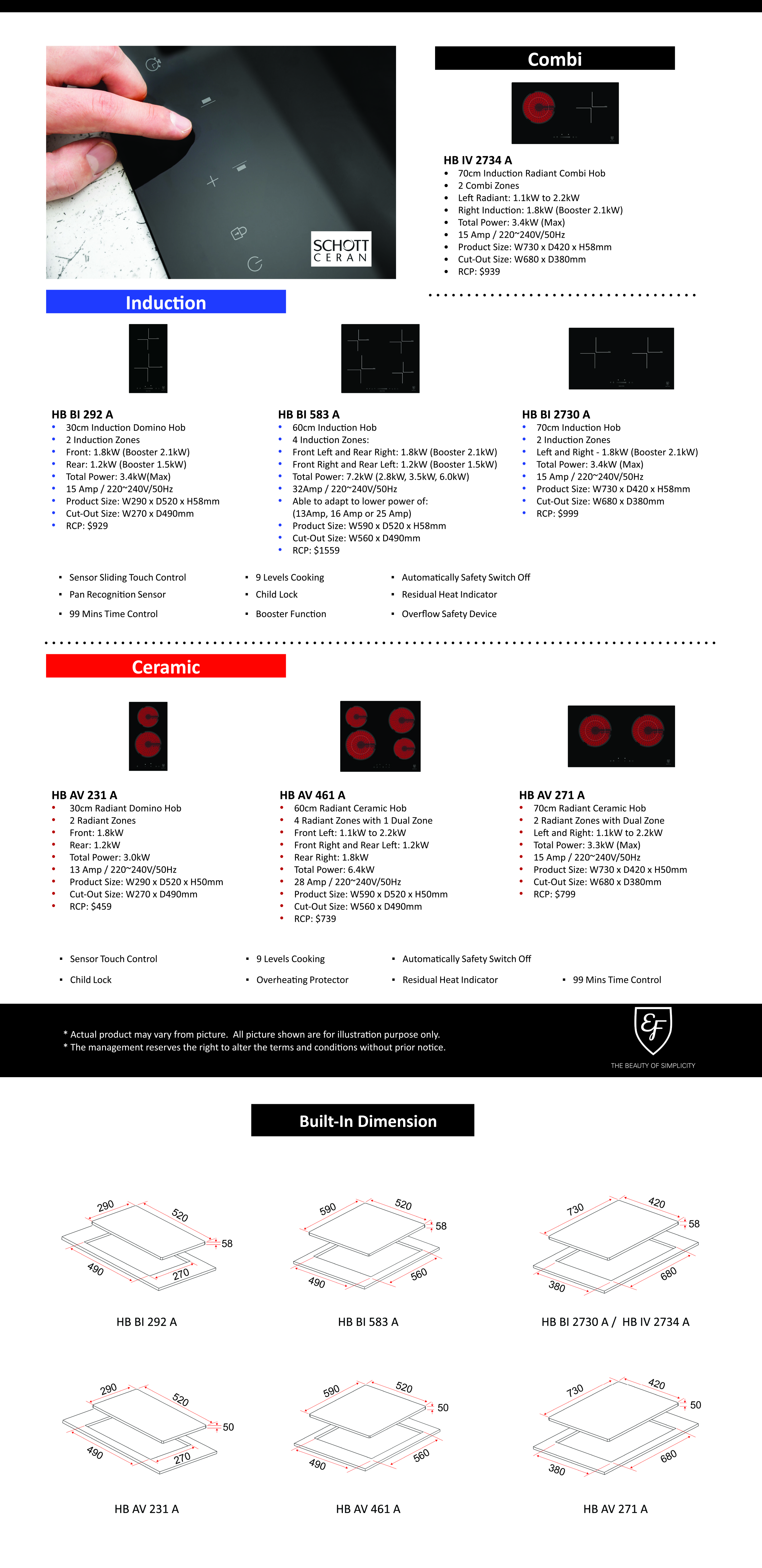 NEW EF- Hobs flyer - Electric hob PRICE
